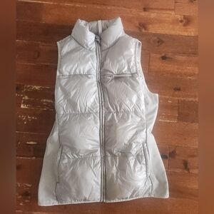 Fabletics Silver Puffer Vest Size M